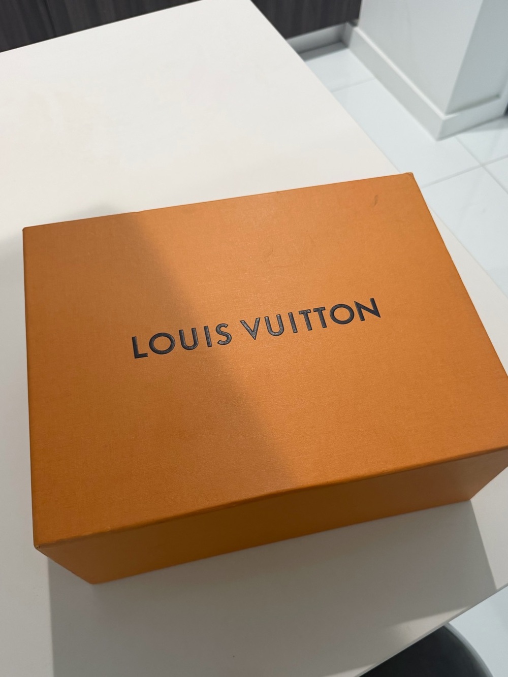Louis Vuitton Orange Gift Box with Black Logo